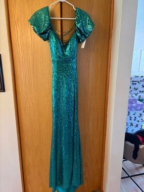 b darlin green sequin dress B. Darlin Juniors Sequin Dresses